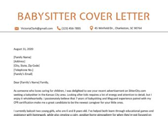 labace recommendation letter  babysitter sample