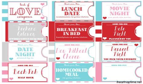 Printable Love Coupon Book Printable Coupons Love And Anniversaries