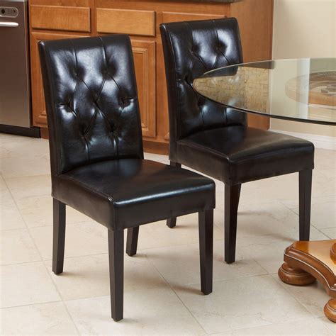 selling home decor gentry dining chair set   black leather
