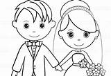 Bride Coloring Groom Pages Wedding Kids Printable Color Activities Easy Getcolorings Getdrawings sketch template