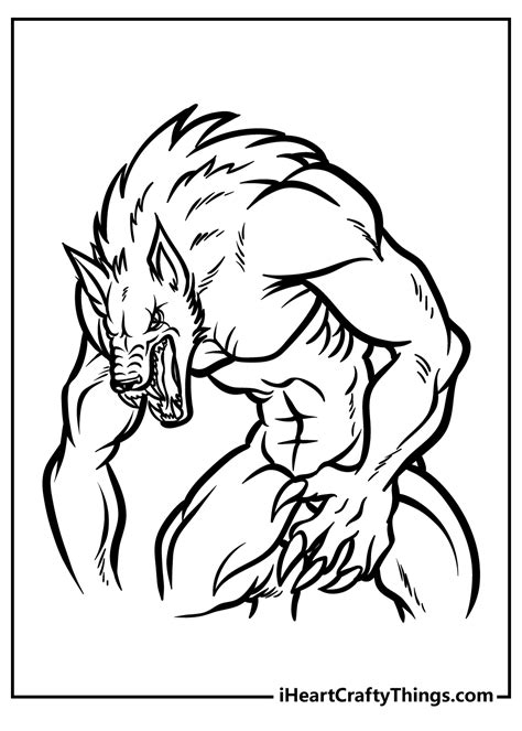 scary werewolf coloring pages toshigeddes