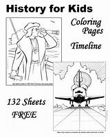 History Coloring Timeline Kids American Pages Printable Explorers Color Early States United Events People Revolution Presidents War Shaped British Revolutionary sketch template