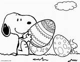 Snoopy Coloring Pages Easter Printable Kids Cool2bkids sketch template
