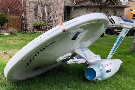 replica  star trek enterprise sold  toronto front lawn