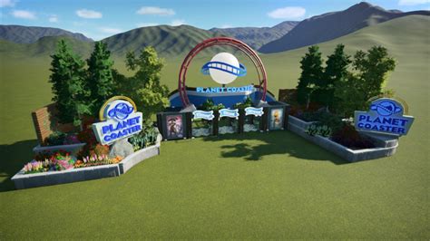 modern park entrance planet coaster console edition mod frontier workshop