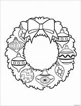 Pages Coloring Wreath Christmas Year Ornament Happy Color Printable Print Holidays Wonder Coloringpagesonly sketch template