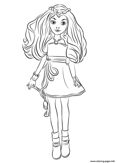 evie  descendants wicked world coloring page printable