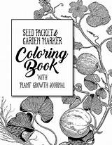 Garden Seed Packet Marker Coloring Growth Plant Book sketch template