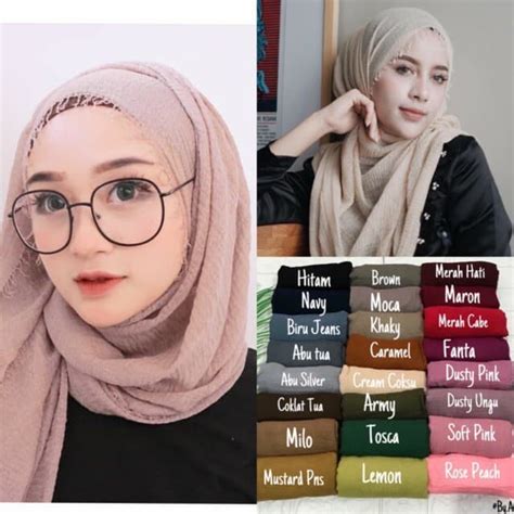 konsep  warna jilbab pashmina motif minimalis