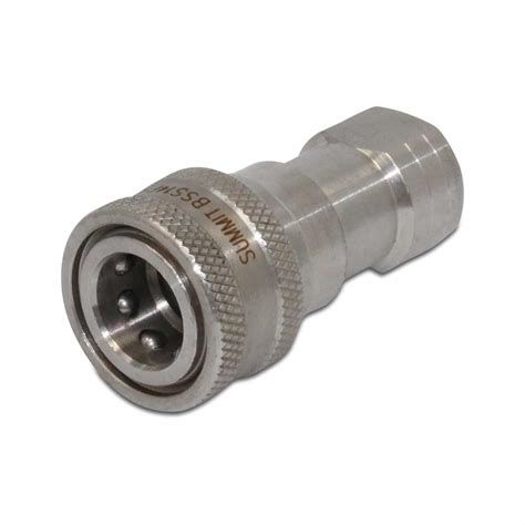 npt iso   stainless steel quick disconnect hydraulic female coupler