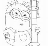 Minion Despicable Coloring Mel Pages Kevin Coloringpagesonly sketch template