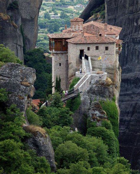 Clifftop Monastery Meteora Greece Greece Yassou