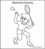 Badminton Coloring Pages Color Results sketch template