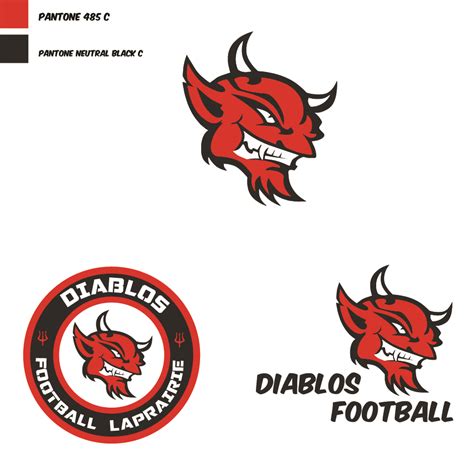 masculine  logo design  diablos  diablos football