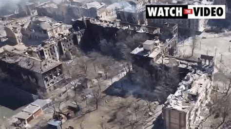 drone footage shows destruction  mariupol ukraine newscomau australias leading news site