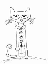 Cat Pete Coloring Pages Buttons Visit Groovy Four His Printable sketch template