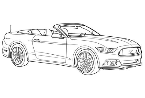 ford mustang coloring page  printable coloring pages  kids