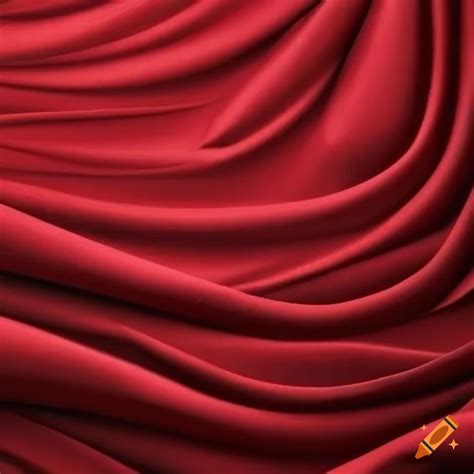 realistic red fabric folds background
