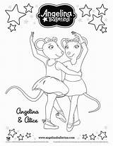 Coloring Angelina Ballerina Pages Printable Dinokids Print Book Close sketch template