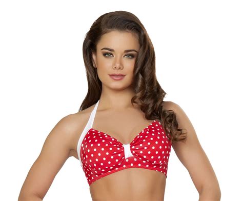 Adult Sexy Pin Up Halter Red And White Women Top 19 99