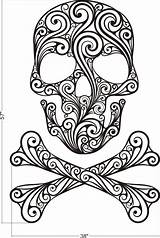 Skulls Crossbones Stencils Outlines Skelett Mandalas Coloringhome Calaveras Malvorlage Inspire Shapes Mexicanas Designlooter Wandtattoo sketch template