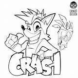 Crash Bandicoot Coco sketch template
