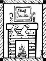 Fireplace Coloring Christmas Sheet Teacherspayteachers Choose Board Color sketch template