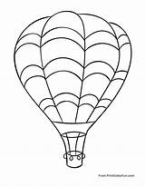 Balloon Air Hot Flying Line Drawing Coloring Sky Huge Balloons Color Print Getdrawings Printcolorfun sketch template