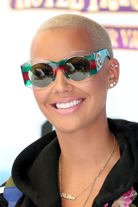 amber rose with a shaved head celebrities who have shaved their heads popsugar beauty