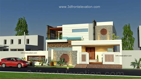 front elevationcom  kanal beautiful modern house plan   front elevation dha lahore