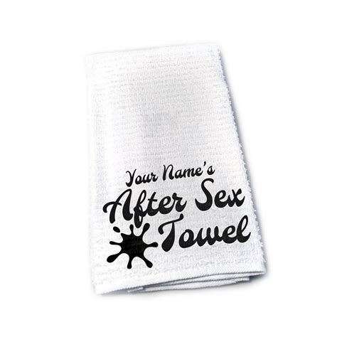 personalized after sex towel custom printed with your name funny gag