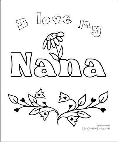 love nana coloring page