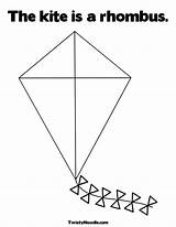 Preschool Shape Shapes Kite Coloring Activities Pages Preschoolers Rhombus Printable Kindergarten Kids Printablecolouringpages Toddler Learning Crafts Colouring Kites Printables Fun sketch template