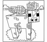 Minecraft Coloring Pages Kids Colouring Color Print Entity Characters Children Animals Template Cow Few Details Getdrawings sketch template