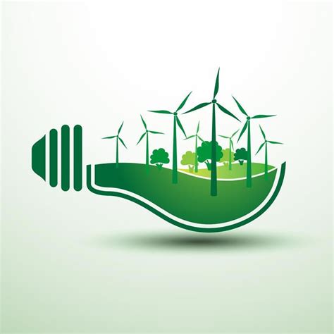 green concept logo vectors energy logo save electricity poster
