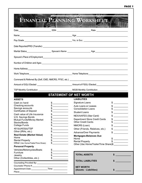 images  college financial planning worksheet college student