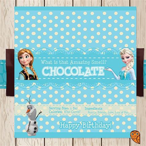 Printable Disney Frozen Candy Wrappers Frozen Birthday