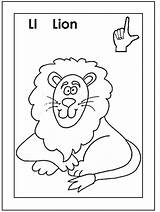 Coloring Ll Lion Sign Letter Pages American Language Activity Animals Sheet Asl Alphabet Library Clipart Letters sketch template