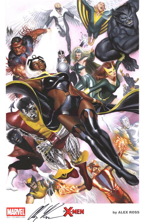 alex ross signed sdcc exclusive art print ~ x men