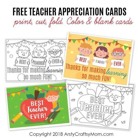 teachers day printable cards  designs teacher appreciation