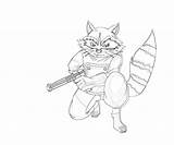 Rocket Raccoon Guardians Superheroes sketch template
