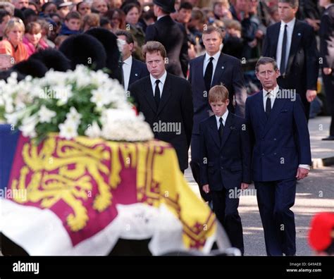 royalty princess  wales funeral westminster abbey london stock