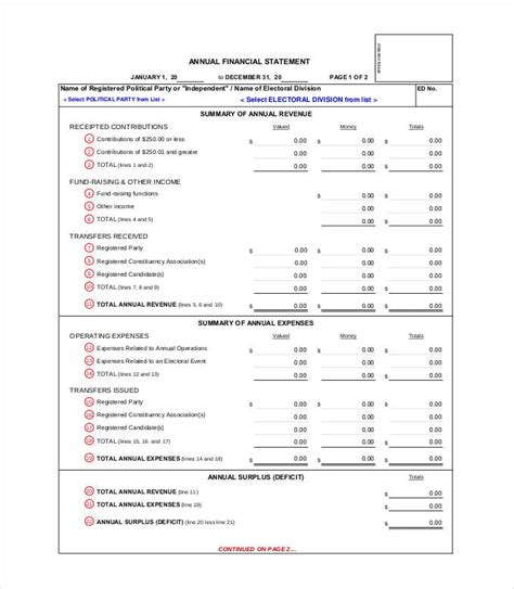 financial statement templates   word excel  formats samples examples forms