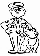 Police Dog Officer Coloring His Netart sketch template