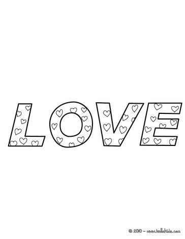 word  love coloring pages hellokidscom