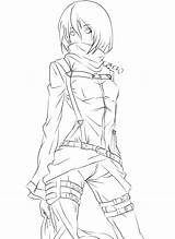 Mikasa Lineart Drawings Snk sketch template