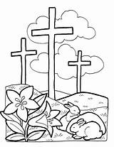 Coloring Jesus Cross Died Pages Color Getcolorings sketch template