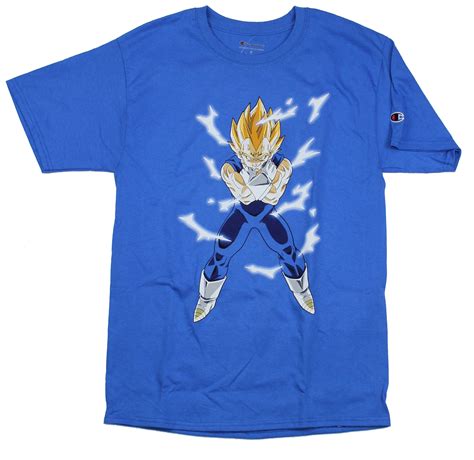 Dragon Ball Z Champion Mens T Shirt Electrified Power Stance Vegeta