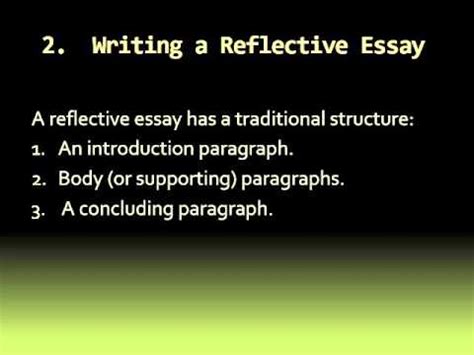 write  personal reflection essay   reflective essay