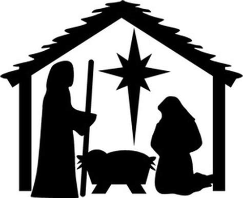 pin  nativity silhouette